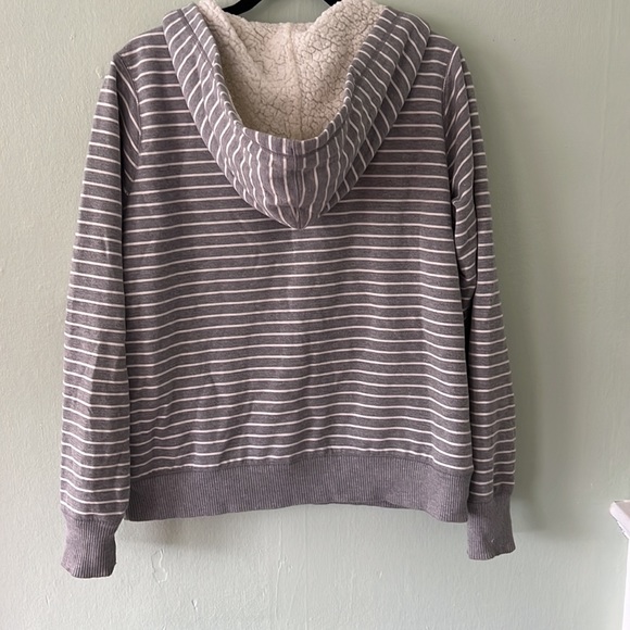 Striped shearling jacket - Picture 2 of 3